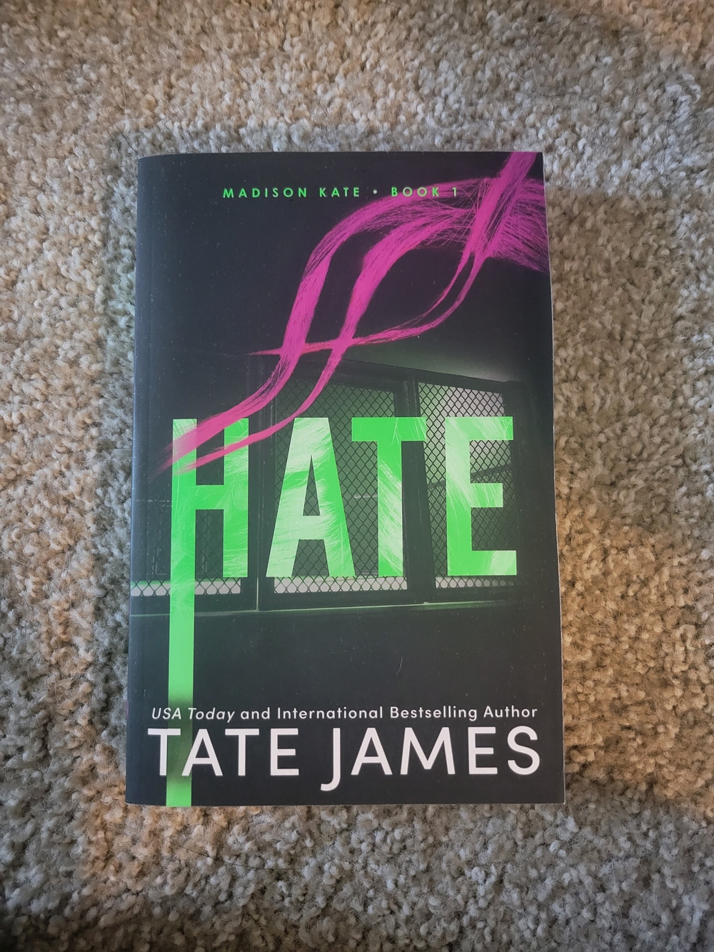 HATE Paperback Book - Black with Green and Pink Cover